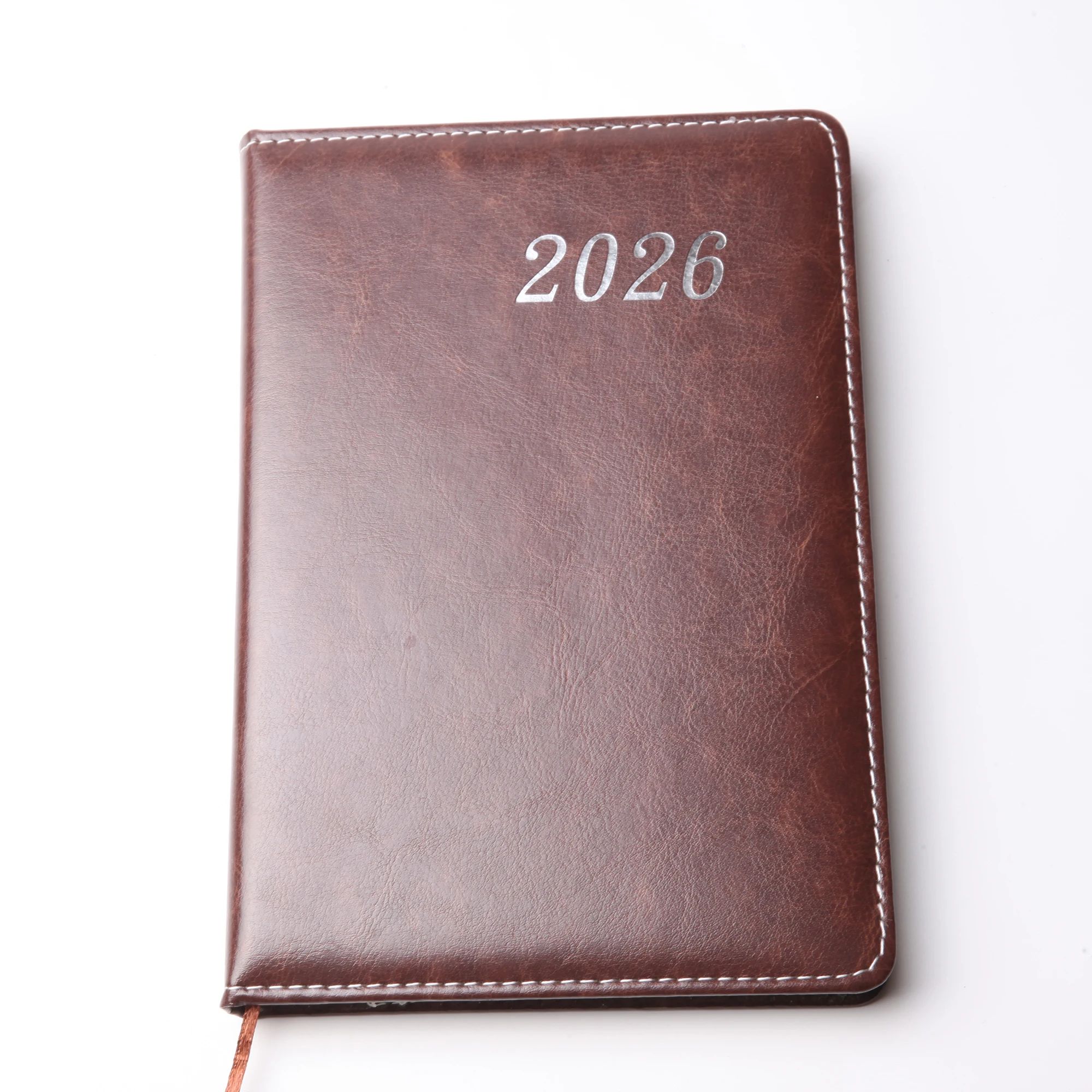 custom cover logo 2026 diary notebook pu leather business style journal office planner weekly calendar notebook, product view 1