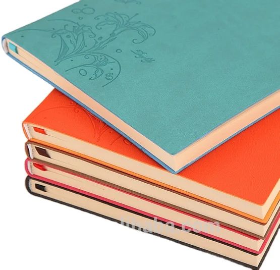 2018 Note Book Large Stock PU Material Cover Hardcover Office or School Custom Notebook, product view 1