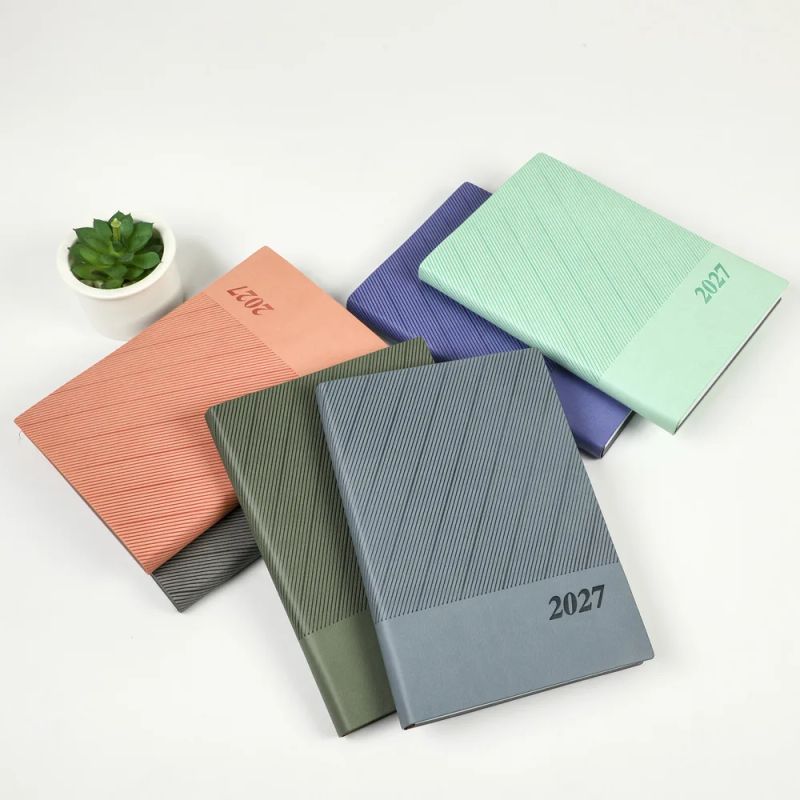 2027 Spanish Agenda Planner Custom Logo 365 Days Daily Notebook Promotional English Spanish Diary, product view 1