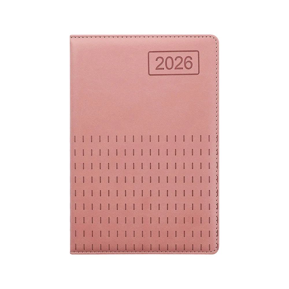 2026 Custom Logo A5 PU Leather Notebook Diary customized cover design planner agenda journal book, product view 1