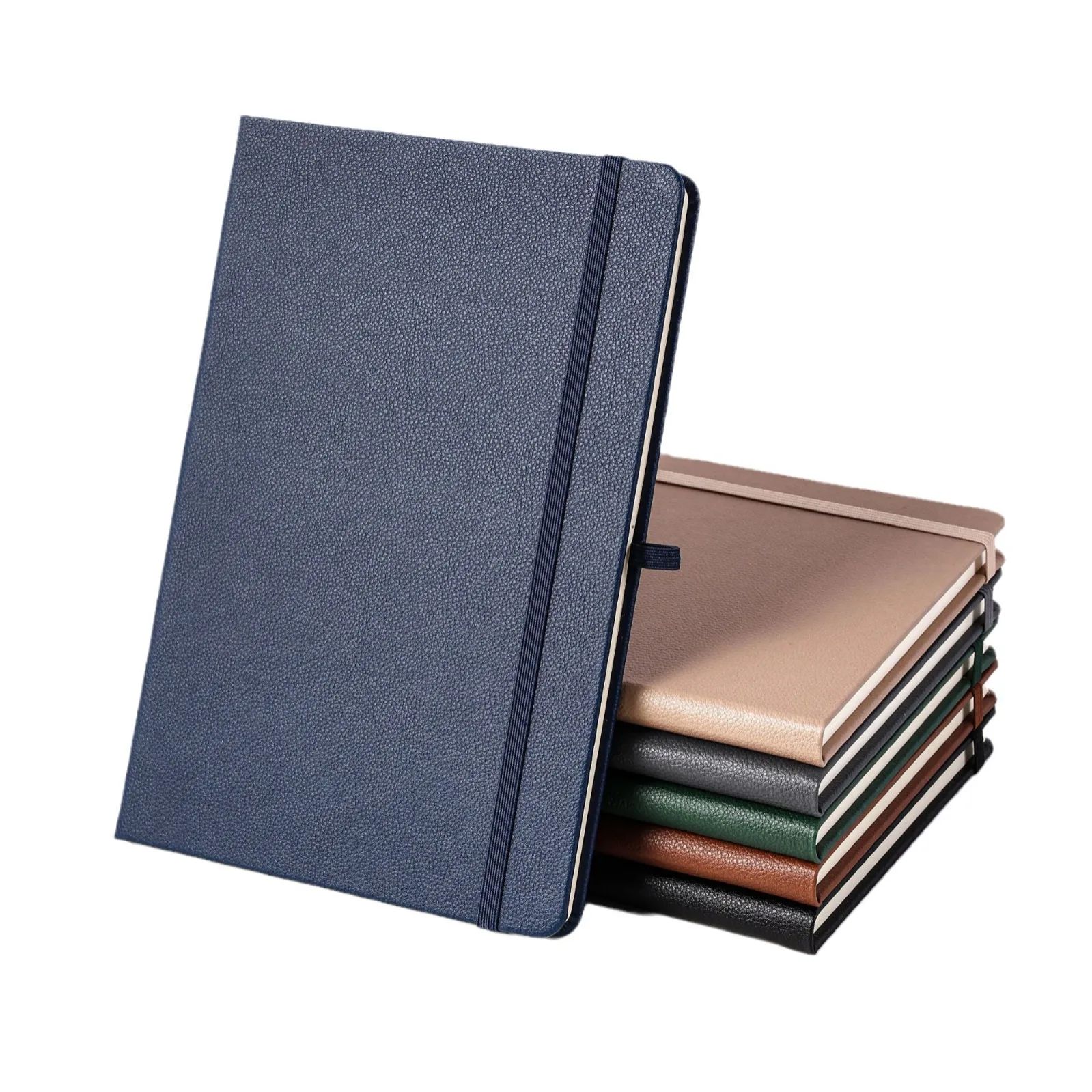 Hardcover Notebook Customizable Custom Journal Notebook Elastic Band A5 PU Notebook With Pen Holder, product view 1
