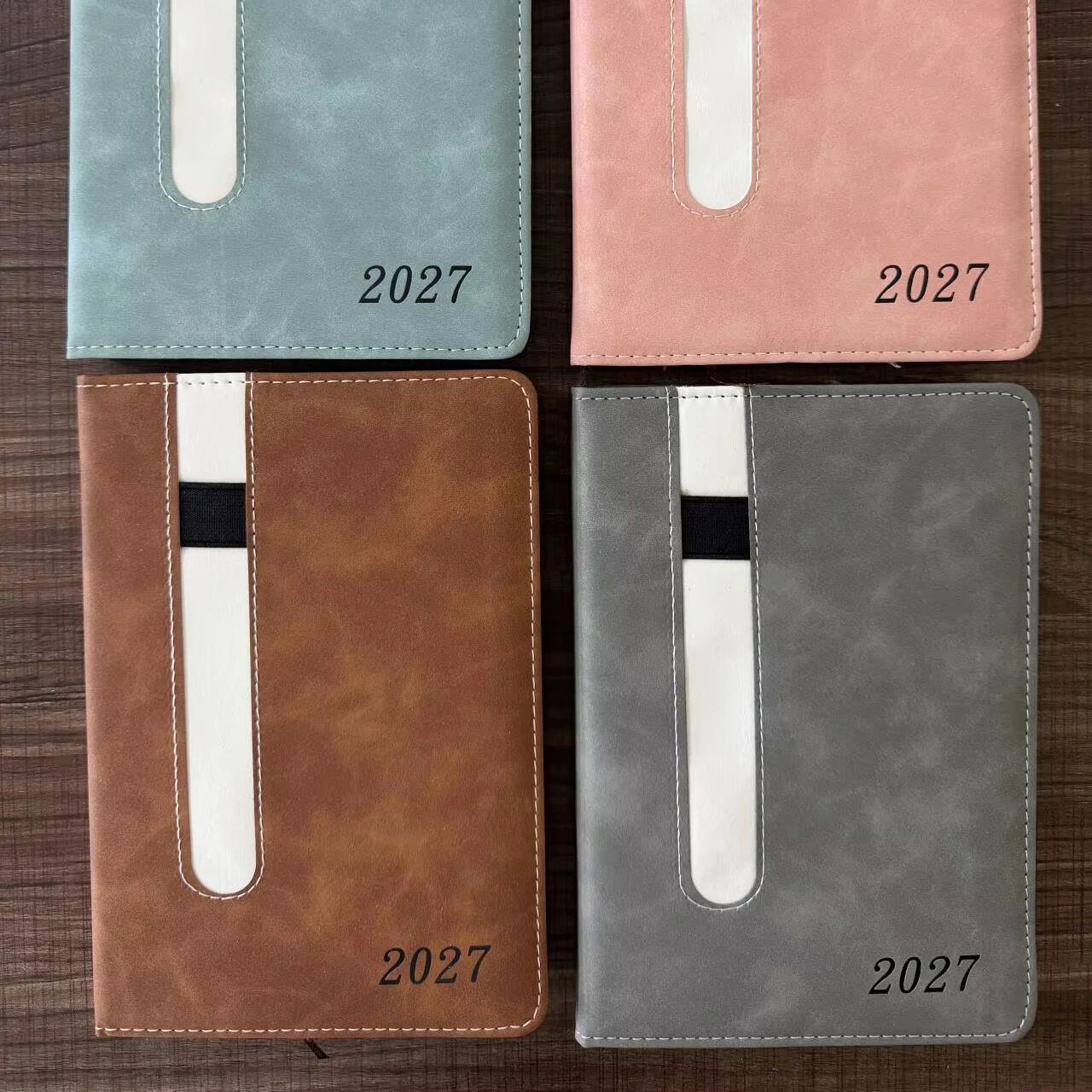 2027 Custom Brand Logo Monthly Calendar Planner Hardcover English Spanish Office Agenda Daily, product view 1