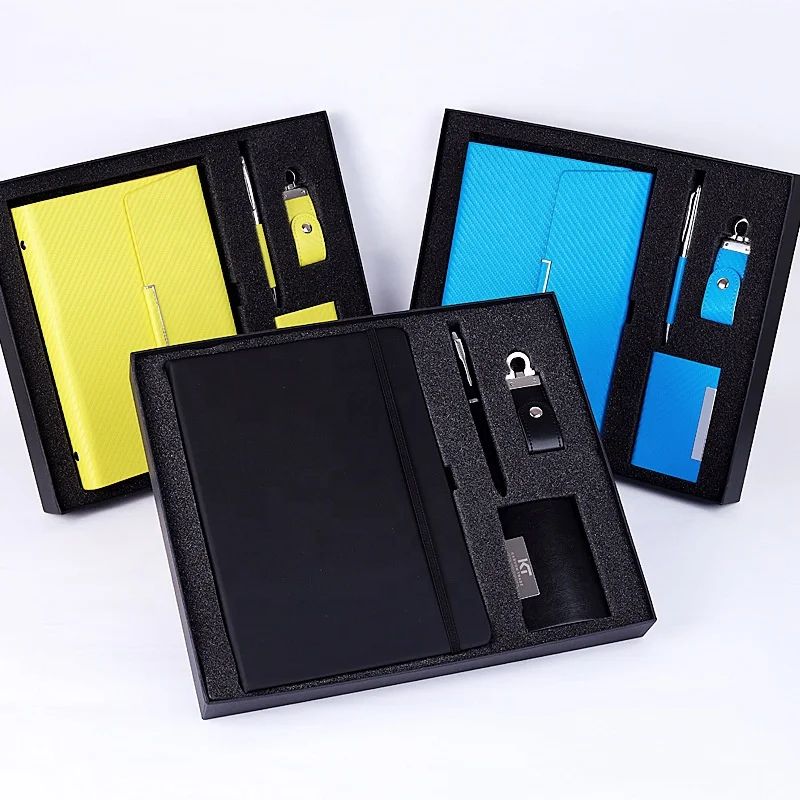 Promotional Business Men Corporate Notebook with Pen Office Gift Set Custom logo Diary Planner, product view 1