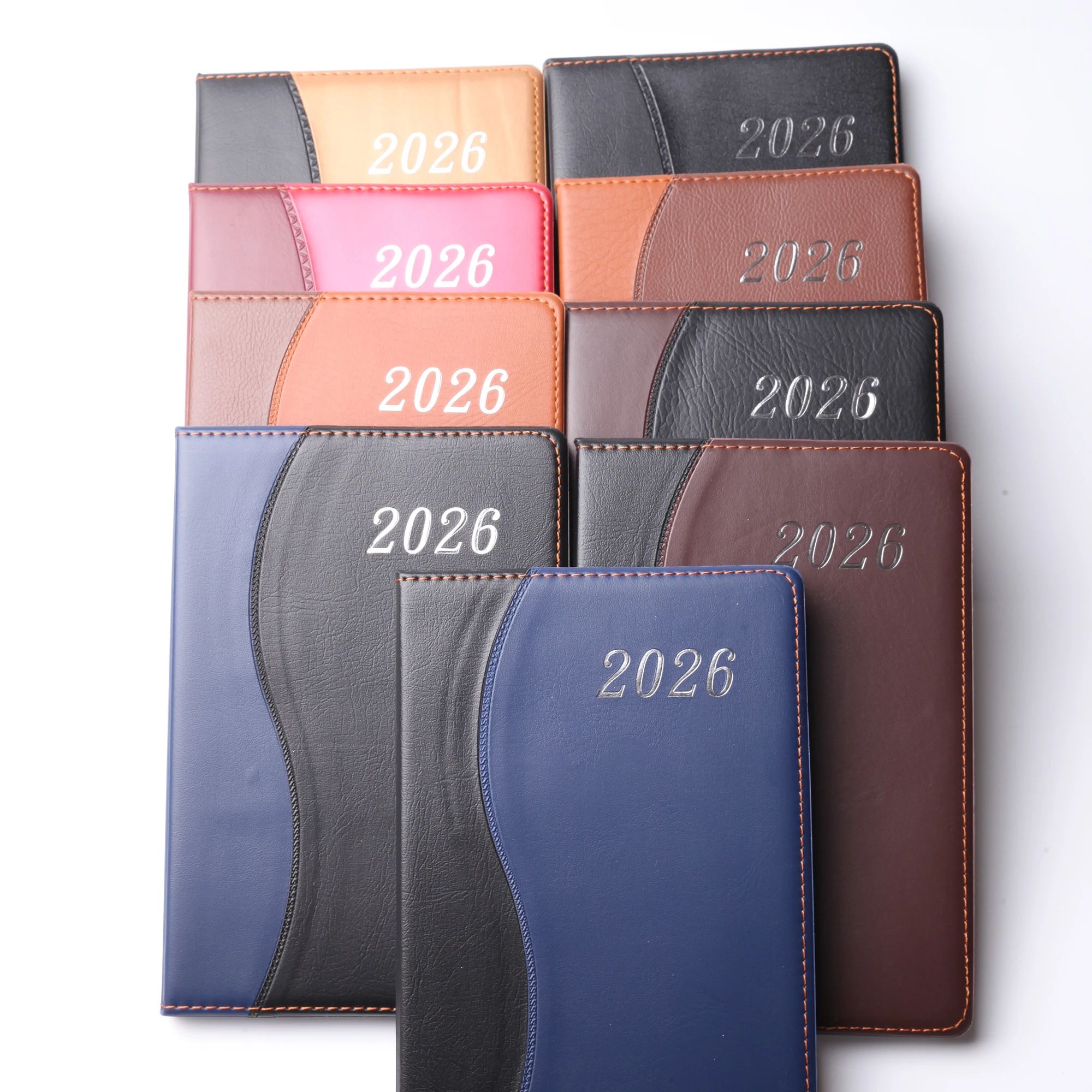 Diary Books Custom Logo Spanish Diaries 2026 English Promotion PU Leather Diary, product view 1