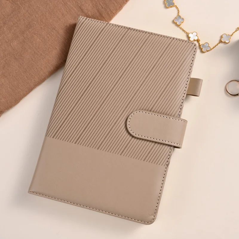 Custom Cover Business Style Notebook Pu Leather A5 Office Agenda Planner Journal Book, product detail 1
