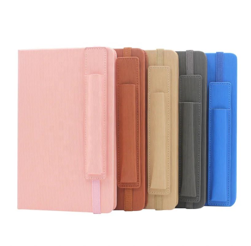 Stationary Custom Hardcover Pu Leather Notebook Logo A5 With Rubber Band and Pen Holder OEM Accepted, product view 1