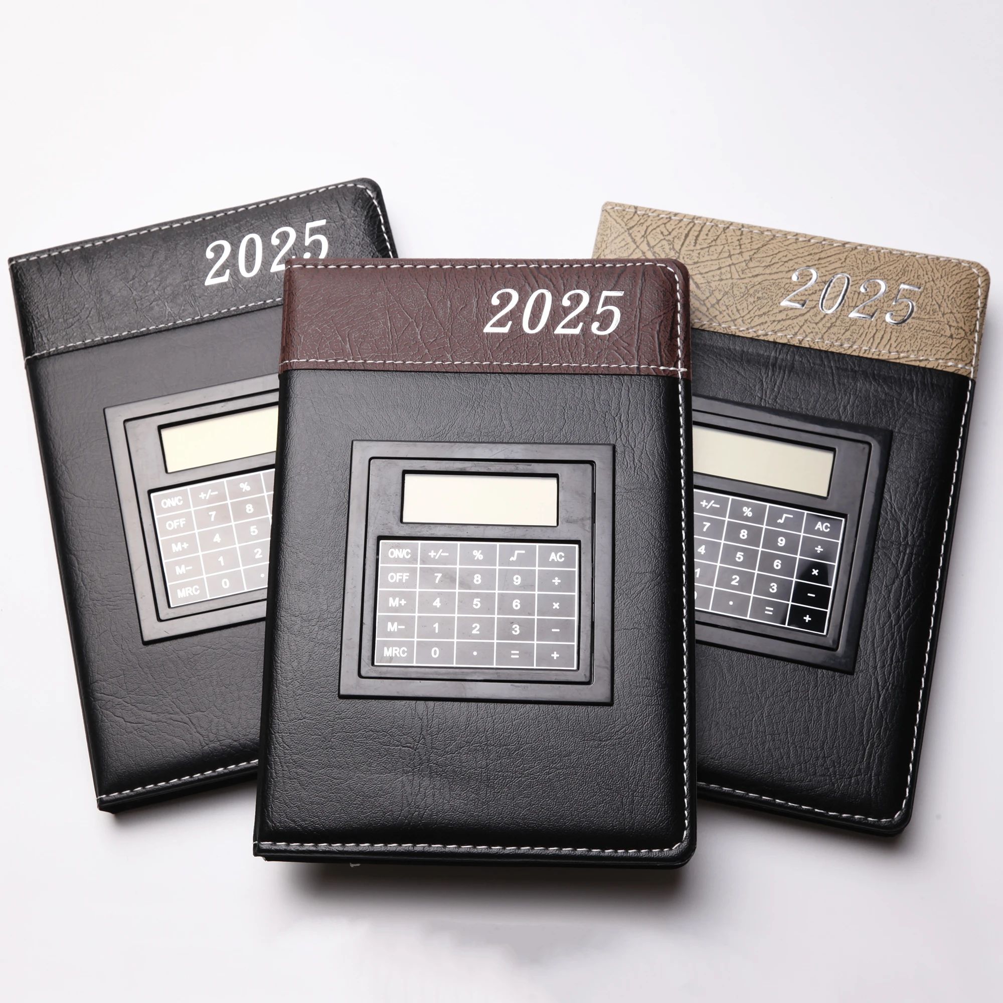 PU Leather Diary A5 Planner Diary Journal English 2025 Business Official Spanish Executive Diary Books With Calculator, product view 1
