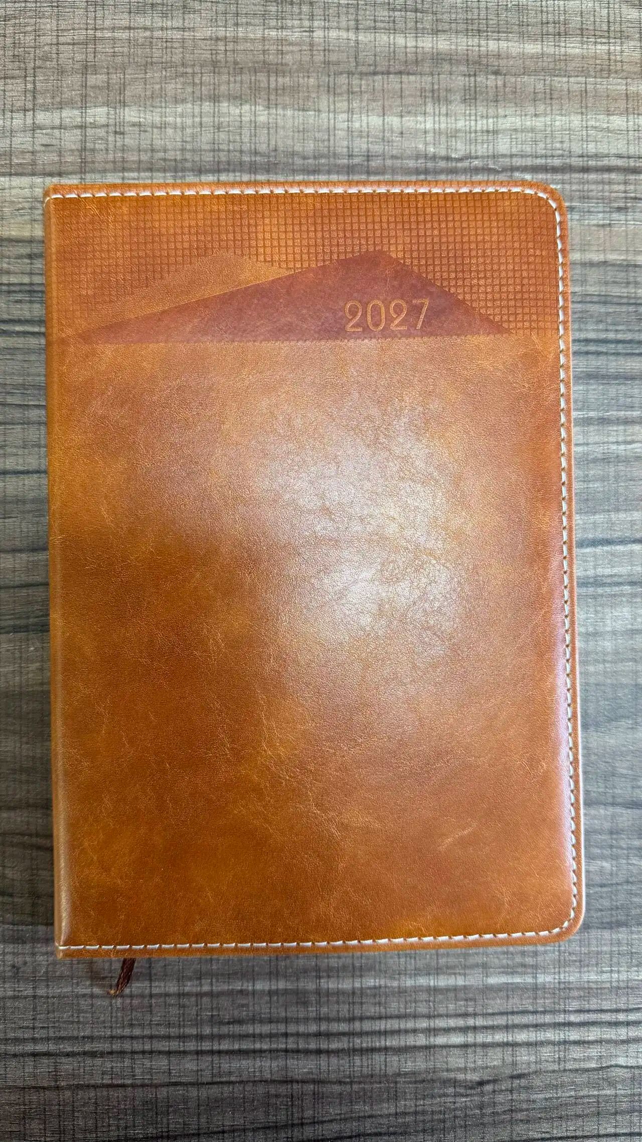 2027 diary A5 custom business notebook agenda office planner weekly journal book pu leather, product detail 5